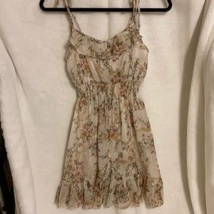 Cream/Blush Floral Dress